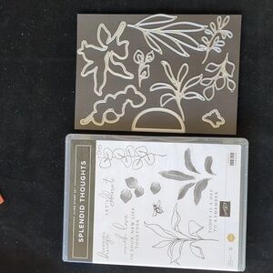 Splendid Thoughts. Stampin Up Stamp set with Splendid Stems die set